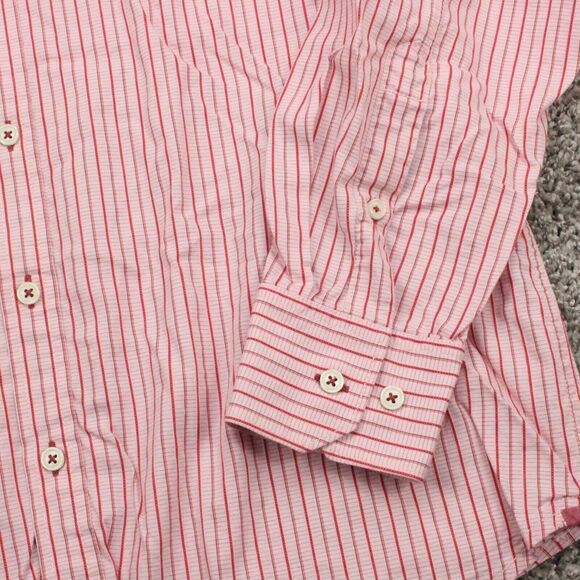 Tommy Bahama Jeans Button Up Shirt Mens XL Red White Stripe Cotton Casual - Picture 4 of 10